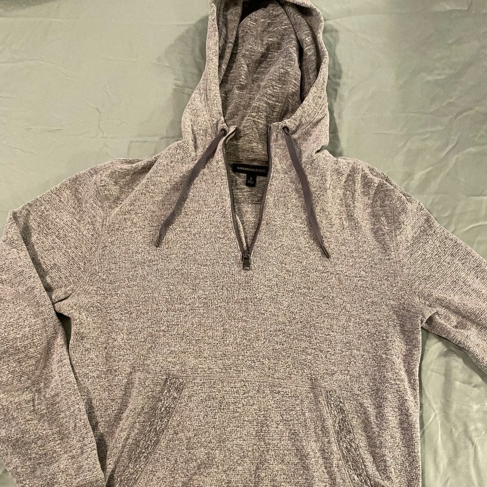 Banana Republic gray half zip hoodie sweater